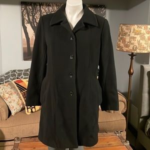 Herman Kay Black Wool Coat - M